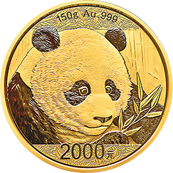 2018版熊貓金銀紀(jì)念幣150克圓形金質(zhì)紀(jì)念幣