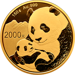 2019版熊貓金銀紀(jì)念幣150克圓形金質(zhì)紀(jì)念幣
