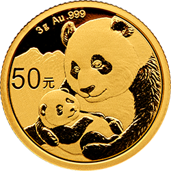 2019版熊貓金銀紀(jì)念幣3克圓形金質(zhì)紀(jì)念幣