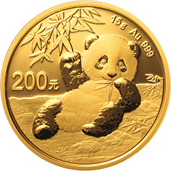 2020版熊貓金銀紀念幣15克圓形金質(zhì)紀念幣