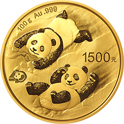 2022版熊貓貴金屬紀(jì)念幣100克圓形金質(zhì)紀(jì)念幣