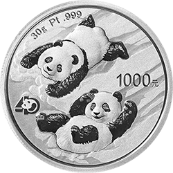 2022版熊貓貴金屬紀(jì)念幣30克圓形鉑質(zhì)紀(jì)念幣
