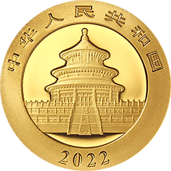 2022版熊貓貴金屬紀念幣3克圓形金質(zhì)紀念幣