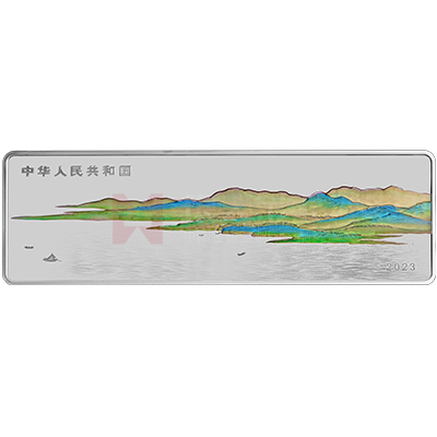 中國(guó)古代名畫系列（千里江山圖）500克銀質(zhì)紀(jì)念幣