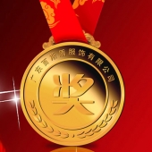 2013年12月：定制廣東百斯盾10年員工定制千足金紀(jì)念金牌