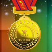 2015年1月：定制越秀集團純金獎牌定制金質(zhì)獎章制作