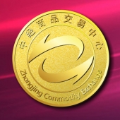2015年3月定制　中經(jīng)商品交易中心純金徽章、萬達(dá)金銀中心千足金徽章