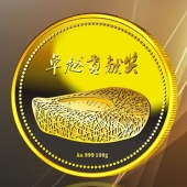 2016年4月定制　鳥巢國家體育場千足金金章黃金獎(jiǎng)牌純金金牌定制
