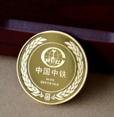 中國中鐵金質(zhì)紀(jì)念章,Au.999千足金金幣,黃金純金紀(jì)念幣