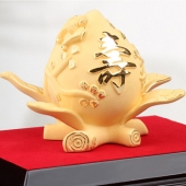 純金壽桃定制黃金壽桃，絨沙金壽桃，千足鑄金壽桃