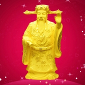 純金財(cái)神擺件定制、絨沙金財(cái)神工藝品擺件定做批發(fā)