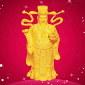 純金財(cái)神擺件定制、絨沙金財(cái)神工藝品擺件定做批發(fā)