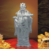 祿星純銀擺件、純銀祿星降臨、祿星純銀工藝品擺件